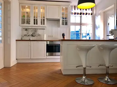 Küche/Küchenzeile in der Unterkunft Townhouse Solingen