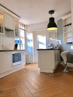 Küche/Küchenzeile in der Unterkunft Townhouse Solingen