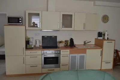 Küche/Küchenzeile in der Unterkunft Apartment Meerfeld