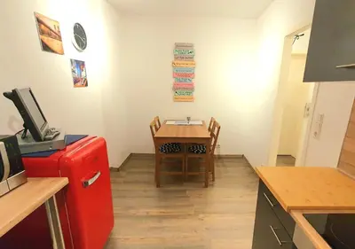 Ein Sitzbereich in der Unterkunft FRANKES SLEEP INN, Sauna, 3 Wohnungen 1, 2, 4 Zimmer
