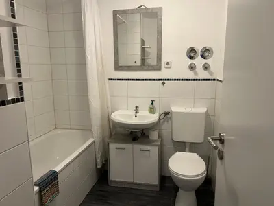 Ein Badezimmer in der Unterkunft Ferienwohnung