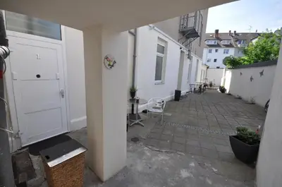 Ein Balkon oder eine Terrasse in der Unterkunft Apartment Dusseldorf-City