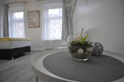 Ein Sitzbereich in der Unterkunft Apartment Dusseldorf-City