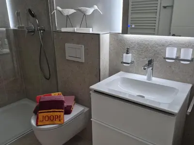 Ein Badezimmer in der Unterkunft Haardblick