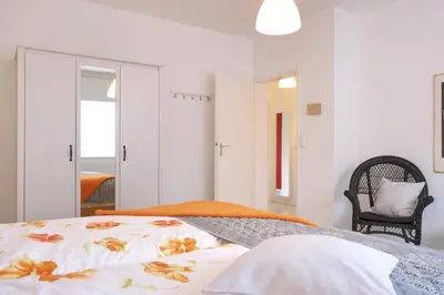 Ein Bett oder Betten in einem Zimmer der Unterkunft Ferienwohnung Heimaterde