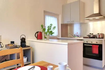 Küche/Küchenzeile in der Unterkunft Ferienwohnung Heimaterde