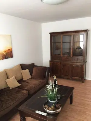 Ein Sitzbereich in der Unterkunft Apartment Jakimovski