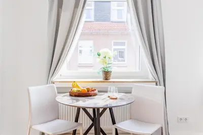 Ein Sitzbereich in der Unterkunft Glück Auf Appartements Rüttenscheiderstraße Essen