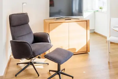 Ein Sitzbereich in der Unterkunft Glück Auf Appartements Rüttenscheiderstraße Essen