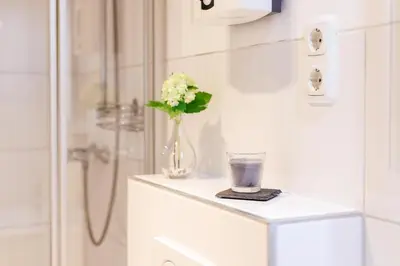 Ein Badezimmer in der Unterkunft Glück Auf Appartements Rüttenscheiderstraße Essen