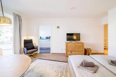 TV/Unterhaltungsangebot in der Unterkunft Glück Auf Appartements Rüttenscheiderstraße Essen
