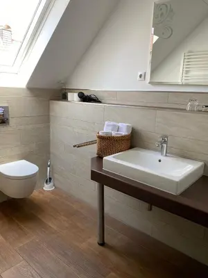 Ein Badezimmer in der Unterkunft Hotel Alt Westerholt