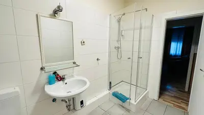 Ein Badezimmer in der Unterkunft Hotel am Freihafen