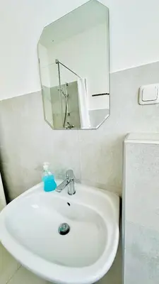 Ein Badezimmer in der Unterkunft Hotel am Freihafen