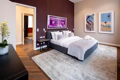 Ein Bett oder Betten in einem Zimmer der Unterkunft The Wellem