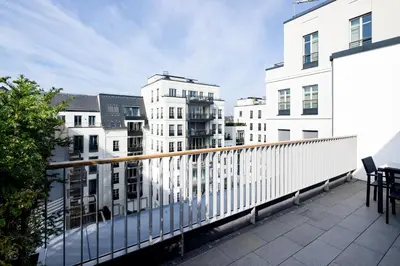 Ein Balkon oder eine Terrasse in der Unterkunft The Wellem