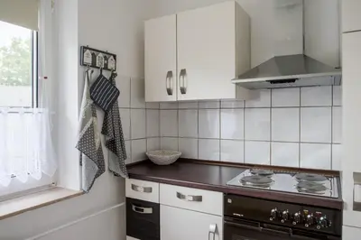 Küche/Küchenzeile in der Unterkunft Ferienwohnung Bärbel