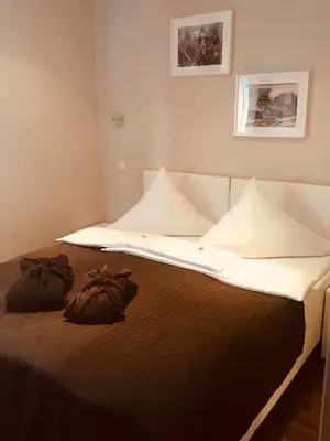 Ein Bett oder Betten in einem Zimmer der Unterkunft Pension am Zollverein