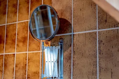 Ein Badezimmer in der Unterkunft Helles Appartement mit eigenem Stellplatz