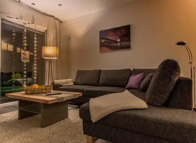Ein Sitzbereich in der Unterkunft Apartment Haltern