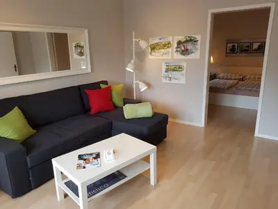 Ein Sitzbereich in der Unterkunft Haus Homann-Schneider, Wohnung Wetter