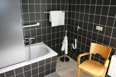 Ein Badezimmer in der Unterkunft Am Buchenberg