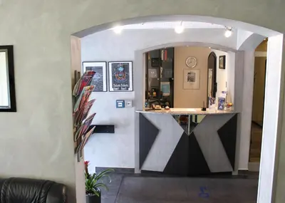 Ein Sitzbereich in der Unterkunft Hotel Ostmeier