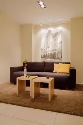Ein Sitzbereich in der Unterkunft Gästehaus Rohleder