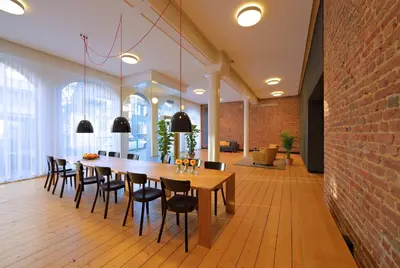 Ein Restaurant oder anderes Speiselokal in der Unterkunft Gästehaus Rohleder