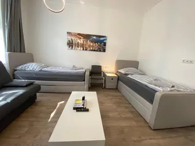Ein Sitzbereich in der Unterkunft House-In Apartments Essen - Free Parking - WiFi - Kitchen