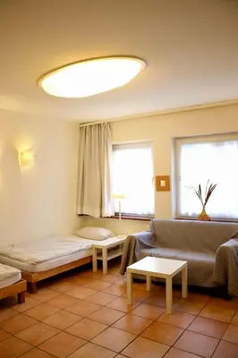 Ein Bett oder Betten in einem Zimmer der Unterkunft Studio-Apartments & möblierte Wohnungen für Monteure zentral in Mülheim an der Ruhr