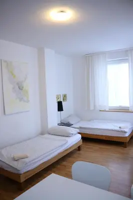 Ein Bett oder Betten in einem Zimmer der Unterkunft Studio-Apartments & möblierte Wohnungen für Monteure zentral in Mülheim an der Ruhr