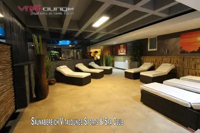 Ein Sitzbereich in der Unterkunft VitaLounge Sports & Spa Hotel