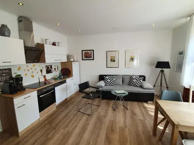 Küche/Küchenzeile in der Unterkunft FewoFaubelCentro 42 & 54 & 62 m2