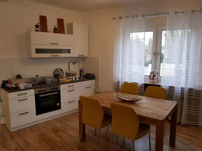 Küche/Küchenzeile in der Unterkunft FewoFaubelCentro 42 & 54 & 62 m2