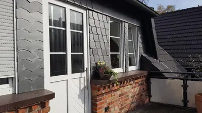 Das Gebäude in dem sich die Ferienwohnung befindet