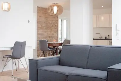 Ein Sitzbereich in der Unterkunft Penthouse M
