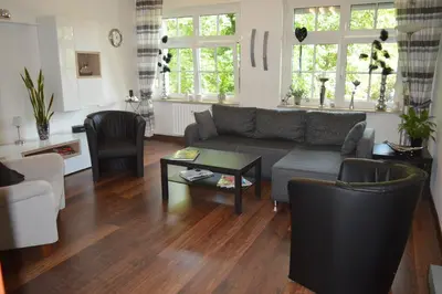 Ein Sitzbereich in der Unterkunft Ferienwohnung 