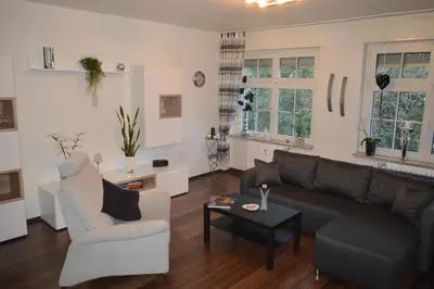 Ein Sitzbereich in der Unterkunft Ferienwohnung 