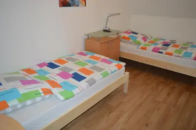 Ein Bett oder Betten in einem Zimmer der Unterkunft Ferienwohnung 