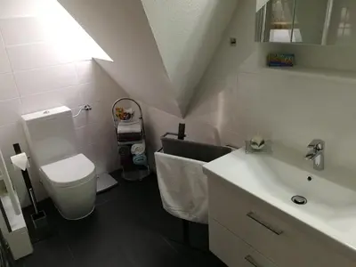 Ein Badezimmer in der Unterkunft Ferienwohnung 