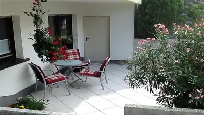 Ein Garten an der Unterkunft Ferienwohnung Marion