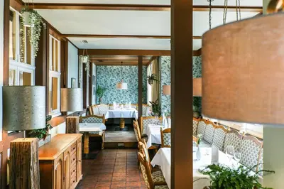 Ein Sitzbereich in der Unterkunft Landhotel Bonsmann's Hof