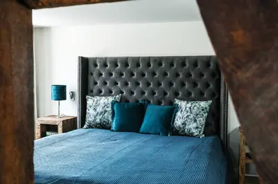 Ein Bett oder Betten in einem Zimmer der Unterkunft Landhotel Bonsmann's Hof