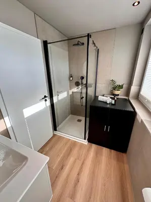 Ein Badezimmer in der Unterkunft Blankensteiner Seeblick