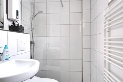 Ein Badezimmer in der Unterkunft Ferienwohnung Speldorf