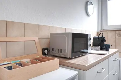 Küche/Küchenzeile in der Unterkunft Ferienwohnung Speldorf