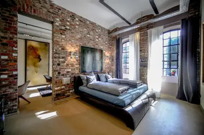 Ein Bett oder Betten in einem Zimmer der Unterkunft Carl-Kaiser-Loft I