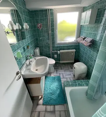 Ein Badezimmer in der Unterkunft Idyllische, separate FeWo im Dortmunder Süden