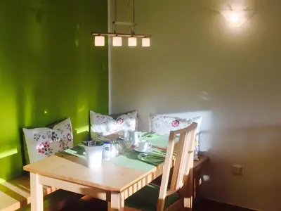 Ein Sitzbereich in der Unterkunft Apartmenthaus Sonnen